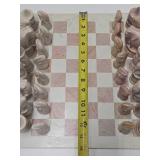 Vintage Carved Stone African Style Chess Set - Complete - 5" Figures