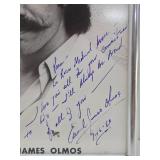 Framed Vintage Autographed Photo of Edward James Olmos w/Inscription
