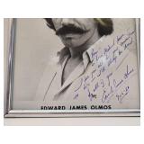 Framed Vintage Autographed Photo of Edward James Olmos w/Inscription