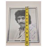 Framed Vintage Autographed Photo of Edward James Olmos w/Inscription
