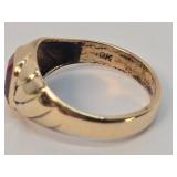 Vintage 10K Gold Ring w/Ruby - 3.96 grams