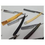 Large Lot of Antique Straight Razors
