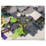 2 Complete HOT WHEELS Race Track Sets SHARK PARK & T-Rex Rampage