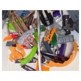 2 Complete HOT WHEELS Race Track Sets SHARK PARK & T-Rex Rampage