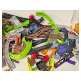 2 Complete HOT WHEELS Race Track Sets SHARK PARK & T-Rex Rampage