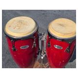 Quality Vintage Conga Drums w/Rolling Stand