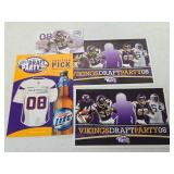 Authentic JOHN RANDLE & MATT BIRK Autographed MN Vikings Football & Photo