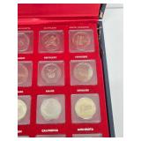 Complete Vintage "State Silver Dollar Medal" Collection w/Case