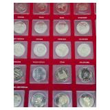 Complete Vintage "State Silver Dollar Medal" Collection w/Case