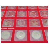 Complete Vintage "State Silver Dollar Medal" Collection w/Case