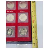 Complete Vintage "State Silver Dollar Medal" Collection w/Case