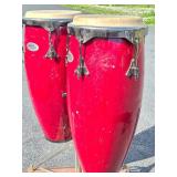 Quality Vintage Conga Drums w/Rolling Stand