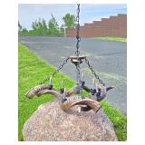Very Cool Genuine Kudu Horn Chandelier w/Safari Themed Trim