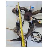 Very Cool Genuine Kudu Horn Chandelier w/Safari Themed Trim