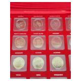 Complete Vintage "State Silver Dollar Medal" Collection w/Case