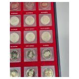 Complete Vintage "State Silver Dollar Medal" Collection w/Case