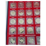 Complete Vintage "State Silver Dollar Medal" Collection w/Case