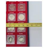 Complete Vintage "State Silver Dollar Medal" Collection w/Case