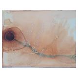 Unframed Signed Abstract Watercolor by Minneapolis Artist William Saltzman (1916-2006) - "Volcanic Rim"