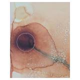 Unframed Signed Abstract Watercolor by Minneapolis Artist William Saltzman (1916-2006) - "Volcanic Rim"