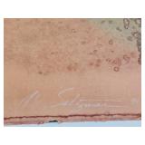 Unframed Signed Abstract Watercolor by Minneapolis Artist William Saltzman (1916-2006) - "Volcanic Rim"