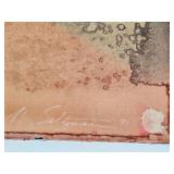 Unframed Signed Abstract Watercolor by Minneapolis Artist William Saltzman (1916-2006) - "Volcanic Rim"