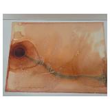 Unframed Signed Abstract Watercolor by Minneapolis Artist William Saltzman (1916-2006) - "Volcanic Rim"