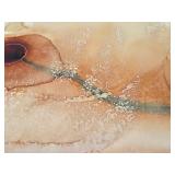Unframed Signed Abstract Watercolor by Minneapolis Artist William Saltzman (1916-2006) - "Volcanic Rim"
