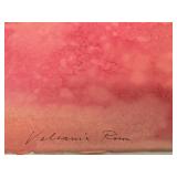 Unframed Signed Abstract Watercolor by Minneapolis Artist William Saltzman (1916-2006) - "Volcanic Rim"