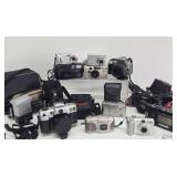 Large Lot of Good Assorted Cameras - Some Film & Some Digital