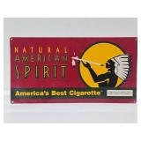 Embossed Metal AMERICAN SPIRIT Tobacco Cigarette Sign