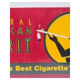 Embossed Metal AMERICAN SPIRIT Tobacco Cigarette Sign