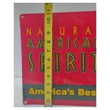 Embossed Metal AMERICAN SPIRIT Tobacco Cigarette Sign