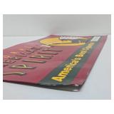 Embossed Metal AMERICAN SPIRIT Tobacco Cigarette Sign