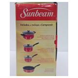 New Unused Sunbeam "Newbrook" Cookware Set