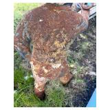 Original Old Vintage HEAVY Cast Iron Lawn Jockey Hitching Post