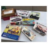 Group of Vintage Model Kits - Open or Partially Built