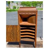 Very Nice Condition Working Antique Oak Pathe Freres Phonograph Model 75