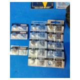 Consumer batteries and replacement halogen bulbs.