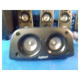 This Logitech Z506 5.1 speaker system features a powerful ported subwoofer and five satellite speakers designed to create an immersive surround sound experience