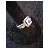 Brand New Sparkling Silvery Womens Ring Size 10