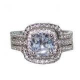 Brand New Sparkling Silvery Jewelry Ring