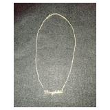 14 Karat Gold Over Silver Necklace 'Daughter'
