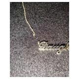 14 Karat Gold Over Silver Necklace 'Daughter'