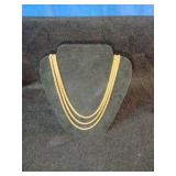 Three Brand New Gold-Tone rope Chain Necklace