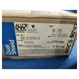 Brand New This is a 60 lb. box of Alloy Rods Dual Shield welding wire, specifically Type R-70.