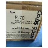 Brand New This is a 60 lb. box of Alloy Rods Dual Shield welding wire, specifically Type R-70.
