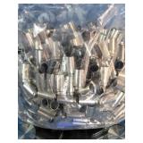 1,000-piece bulk pack of nickel-plated .40 S&W caliber gun cases.