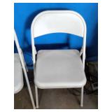 Metal folding chairs featuring a tubular metal frame