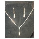 Brand new adjustable length necklace, bracelet, and earrings set